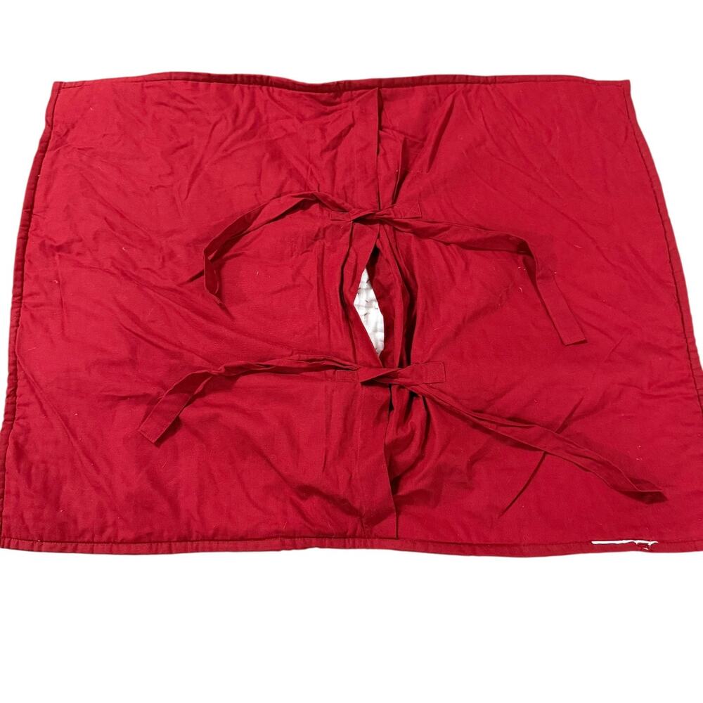 Pottery Barn 100% Cotton Red Georgia Quilted Pillow Sham Standard Size Paisley - Picture 7 of 11